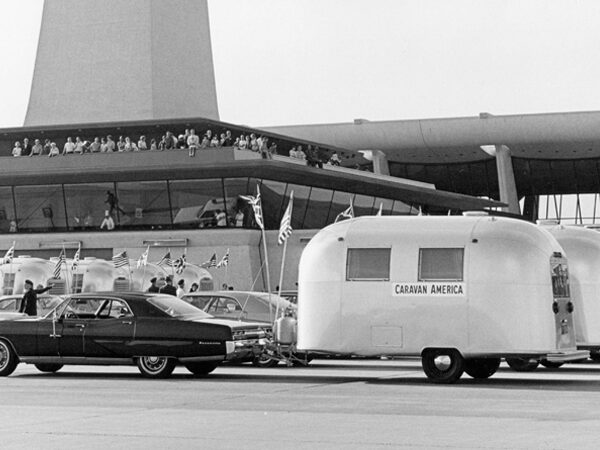 Airstream travel trailers during Caravan America