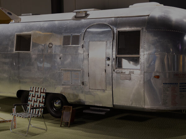 Vintage Airstream travel trailer at Heritage Center